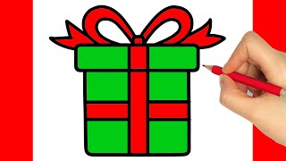 How To Draw A Christmas Present