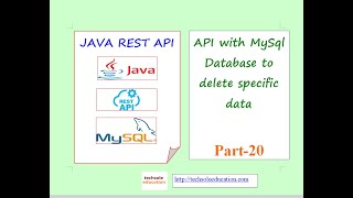 Java Rest API with MySql database | Part-20 | Remove data from database