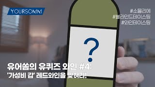 [유어쏨] 유퀴즈 와인 #04 - '가성비 갑' 레드와인을 맞혀라!