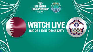 LIVE - Qatar v Chinese Taipei | FIBA U18 Asian Championship 2022