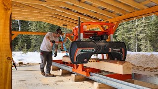 Sawmill Shed Finishing Touches | Repairs, Log Oil & Cutting Spruce Siding