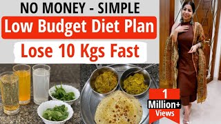 Low Budget Diet Plan To Lose Weight Fast In Hindi | Simple - Easy Diet Plan - Lose 10 Kgs|Fat to Fab