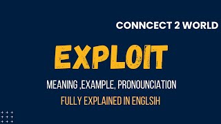 What Does exploit Means || Meanings And Definitions With exploit in ENGLISH
