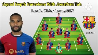 Squad Depth Barcelona With Jonathan Tah Season 2024/2025 ~ Transfer Winter January 2025