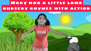 Mary had a little lamb nursery rhymes with action | Mary had a little lamb poem with lyrics