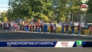 Nurses at Adventist Health Lodi Memorial call attention to patient safety, staff retention