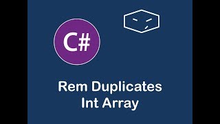 remove duplicates from integer array in c#