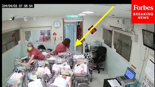 DRAMATIC VIDEO: Nurses At Taipei Postpartum Care Center Protect Newborns During Taiwan Earthquake