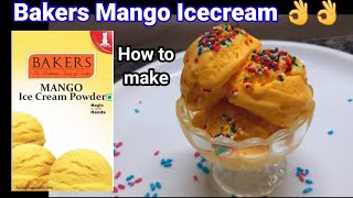 Mango icecream/Bakers mango icecream recipe 🥭🥭