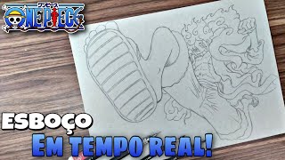 Esboço em Tempo Real Luffy Gear 5 - Real Time  [One Piece]