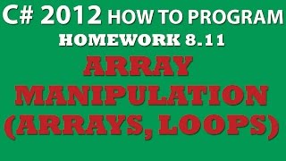 8-11 C# Array Manipulations (working with arrays in C#)