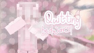 I'm Quitting Bedwars || Solo Bedwars Commentary