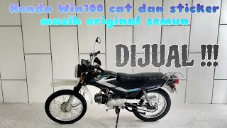 DIJUAL !! Review Honda WIN 100 tahun 1997. Unit sangat istimewa cat dan sticker masih original semua