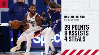 Damian Lillard (29 PTS, 4 STL) Highlights | Trail Blazers vs. Knicks