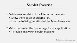 Java Web Development 2nd ed course extract - Servlet Exercise