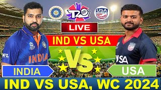 🔴Live: INDIA vs USA T20 WC 2024 Live Cricket Match Today | IND vs USA |#indvsusa #cricketlive