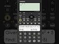 Calculating Values with Functions f(x) On A Casio fx-991CW Classwiz