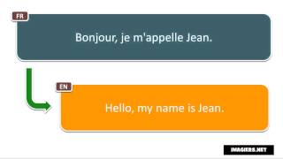 How to pronounce Bonjour, je m'appelle Jean