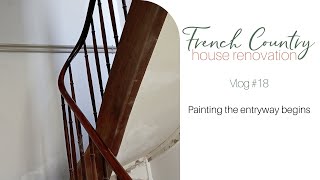 Painting the entryway \u0026 building the tall kitchen cupboard | FRENCH FARMHOUSE RENOVATION VLOG 18