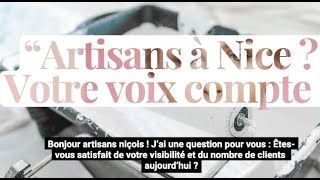 📢 Artisans à Nice : Votre Avis Compte pour l’Avenir de Votre Entreprise !