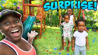 Surprised My Kids With A PLAYGROUND In Our Backyard, Daughters Reaction Was Shocking
