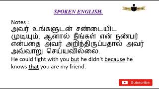 Could -ல் இருக்கும் மற்ற அணைத்து வகையான விஷயங்களையும் தினசரி பயன்படும் வாக்கியத்தில் பார்க்கலாம்.