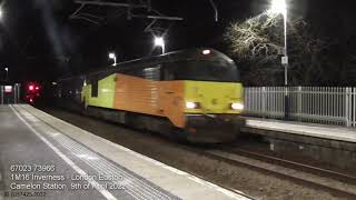 GBRf Class 67, 67023 on the Caledonian Sleeper | Inverness - London at Camelon: 09/04/22