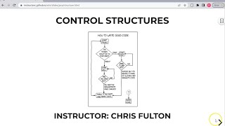 Control Structures: Overview of Sequence, Selection and Looping