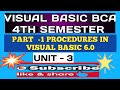 Part  -1 PROCEDURES IN VISUAL BASIC 6.0