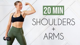 20 MIN DUMBBELL SHOULDERS & ARMS (At Home or Gym)
