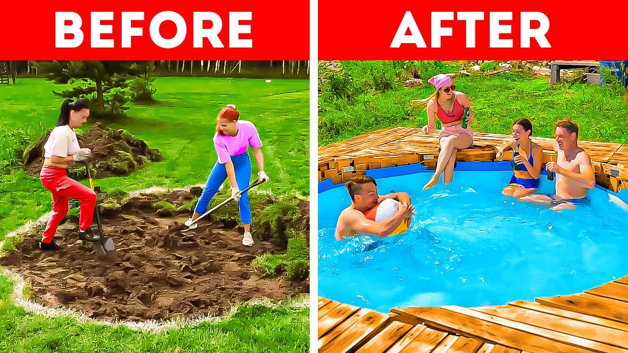 How Yo Create Your Own Pool With Pallets Youtube