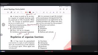 Krok-1- Normal Physiology (Ministry Booklet), Explanation to answers