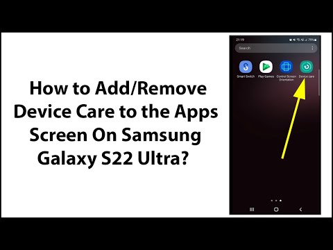 ¿Cómo agregar o quitar el cuidado del dispositivo en la pantalla de aplicaciones del Samsung Galaxy S22 Ultra?