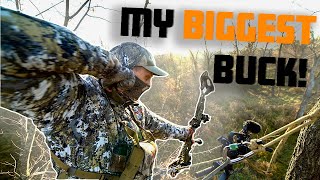 MICHIGAN BOW BUCK FROM A SADDLE!!! Rut Hunting Action