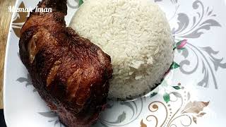 Nasi ayam bahan seadanya ☺️ ,#kegiatan#IRT