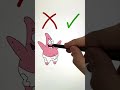 How to draw Patrick Star 🎨⭐😆 #lol #memes #art #shorts