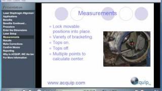 Acquip Laser Alignment Presentation: Internal Laser Diaphragm Alignment