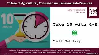 Take 10 with 4-H -Youth Get Away (YGA)