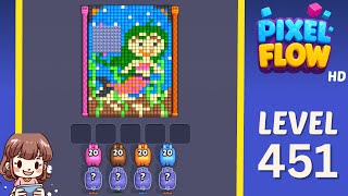 Pixel Flow Level 451 Solution Walkthrough