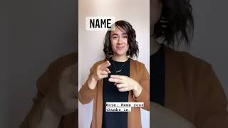 NAME (What's your name? My name is) | ASL Glossary | The ASL Shop