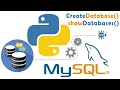 PYTHON MYSQL HOW TO CREATE DATABASE IN APACHE SERVER WITH PYTHON MYSQL CONNECTOR XAMPP