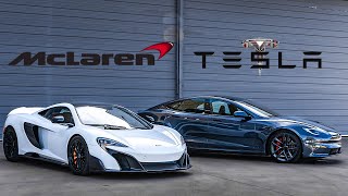 1000HP MCLAREN VS TESLA PLAID - WHO WINS?