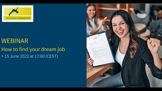 Webinar how to find your dream job by AcademicTransfer