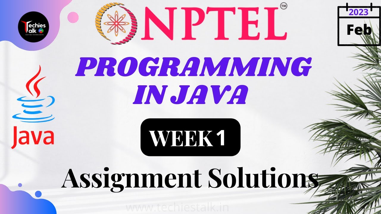 NPTEL Programming In Java WEEK 1 Quiz Assignment Solutions💡 | Swayam ...