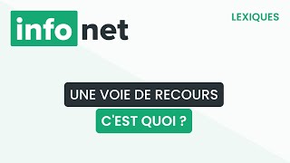 Une voie de recours, c'est quoi ? (définition, aide, lexique, tuto, explication)