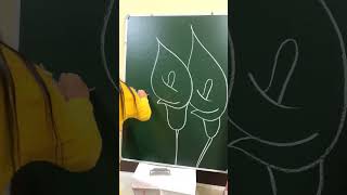 Flower Drawing On Board #shorts #youtubeshorts #shortsfeed #viralvideo #viral #trendingshorts #art