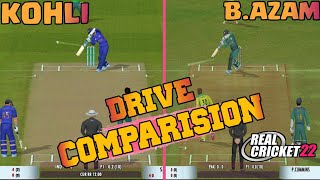 Virat Kohli vs Babar Azam Cover Drive Comparision | Real Cricket 22