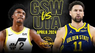 Golden State Warriors vs Utah Jazz  Game Highlights | April 7, 2024 | FreeDawkin