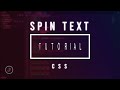 Spin Text on Mouse Hover - Css Tutorial! 😱 [how to rotate text using HTML & CSS] in 5 minute