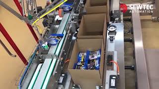 Case Packing Pouches, Serialisation Labelling - Sewtec Automation